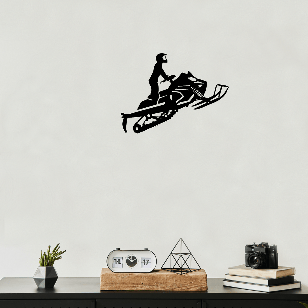 Snowmobiler - Metal Wall Art