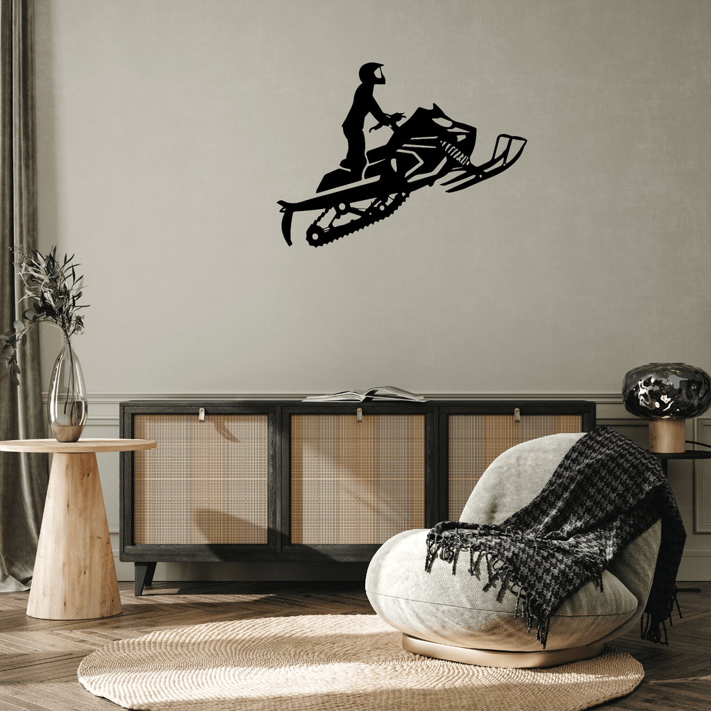 Snowmobiler - Metal Wall Art