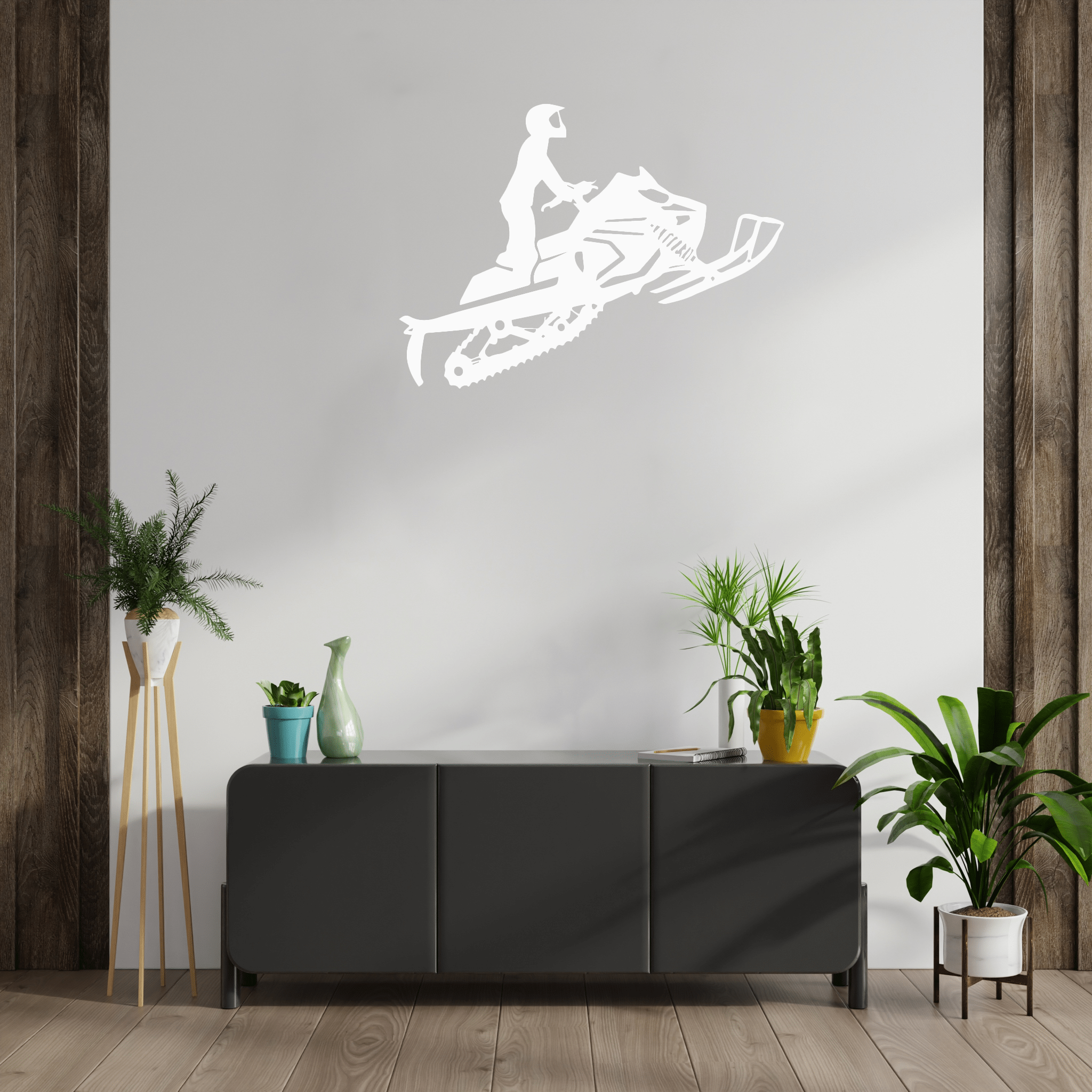 Snowmobiler - Metal Wall Art