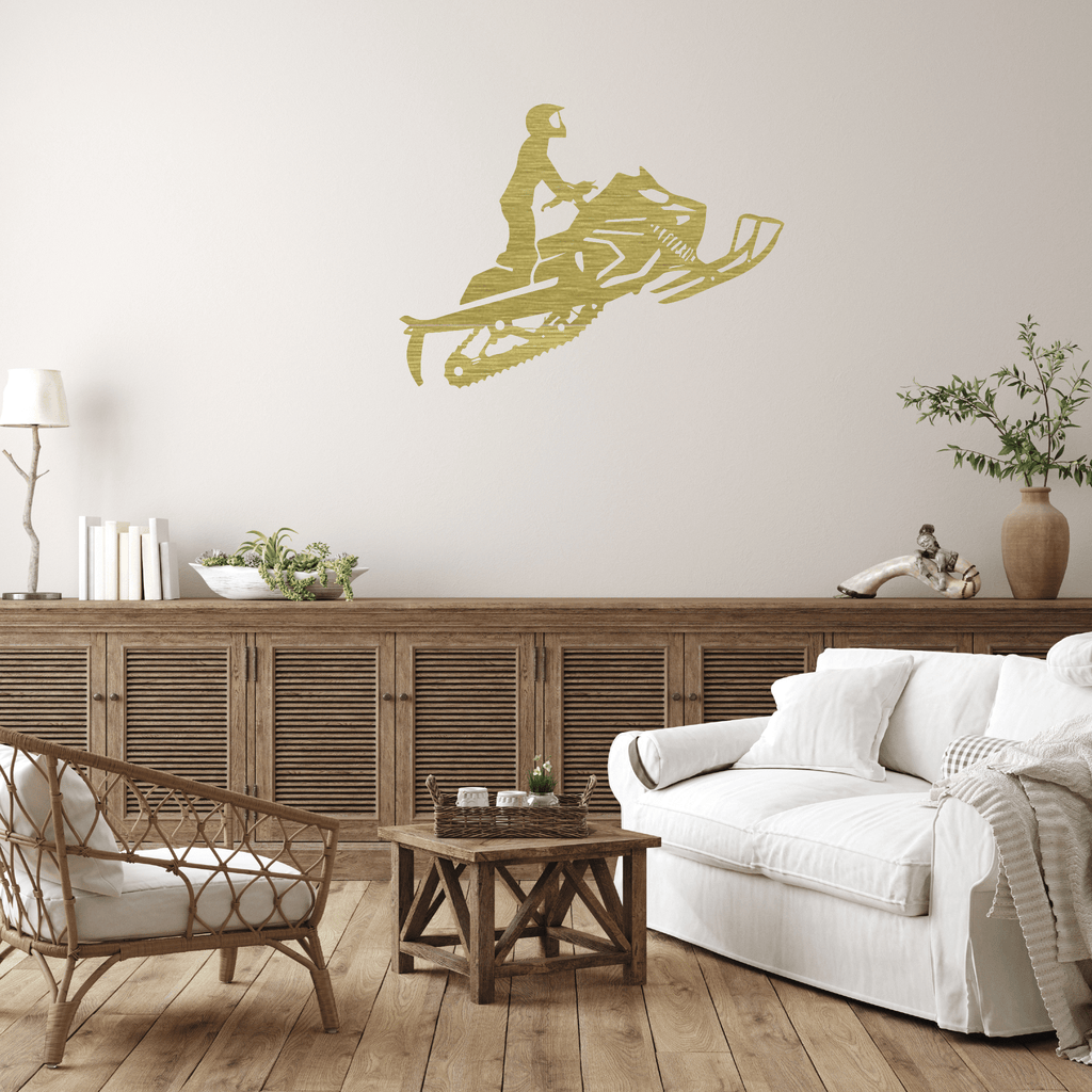 Snowmobiler - Metal Wall Art