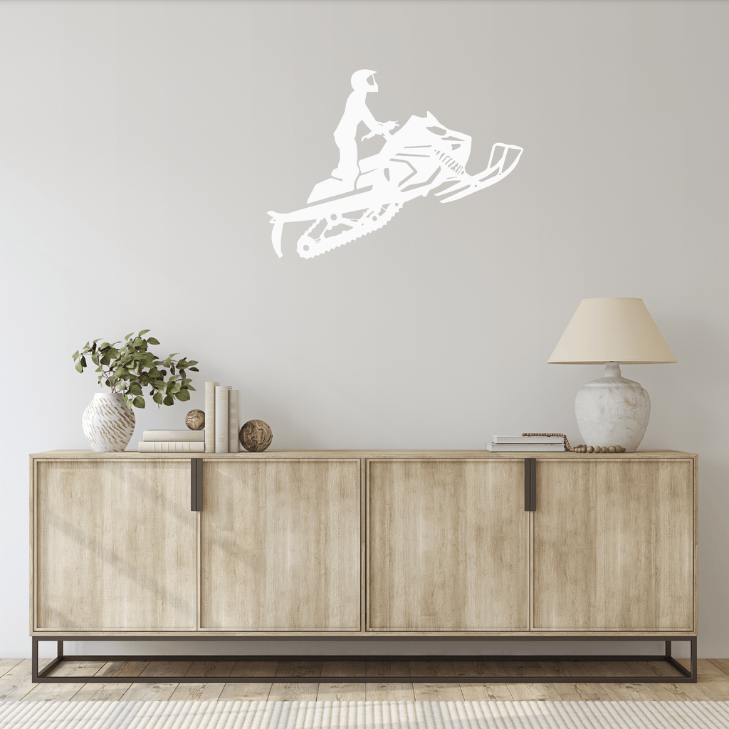 Snowmobiler - Metal Wall Art