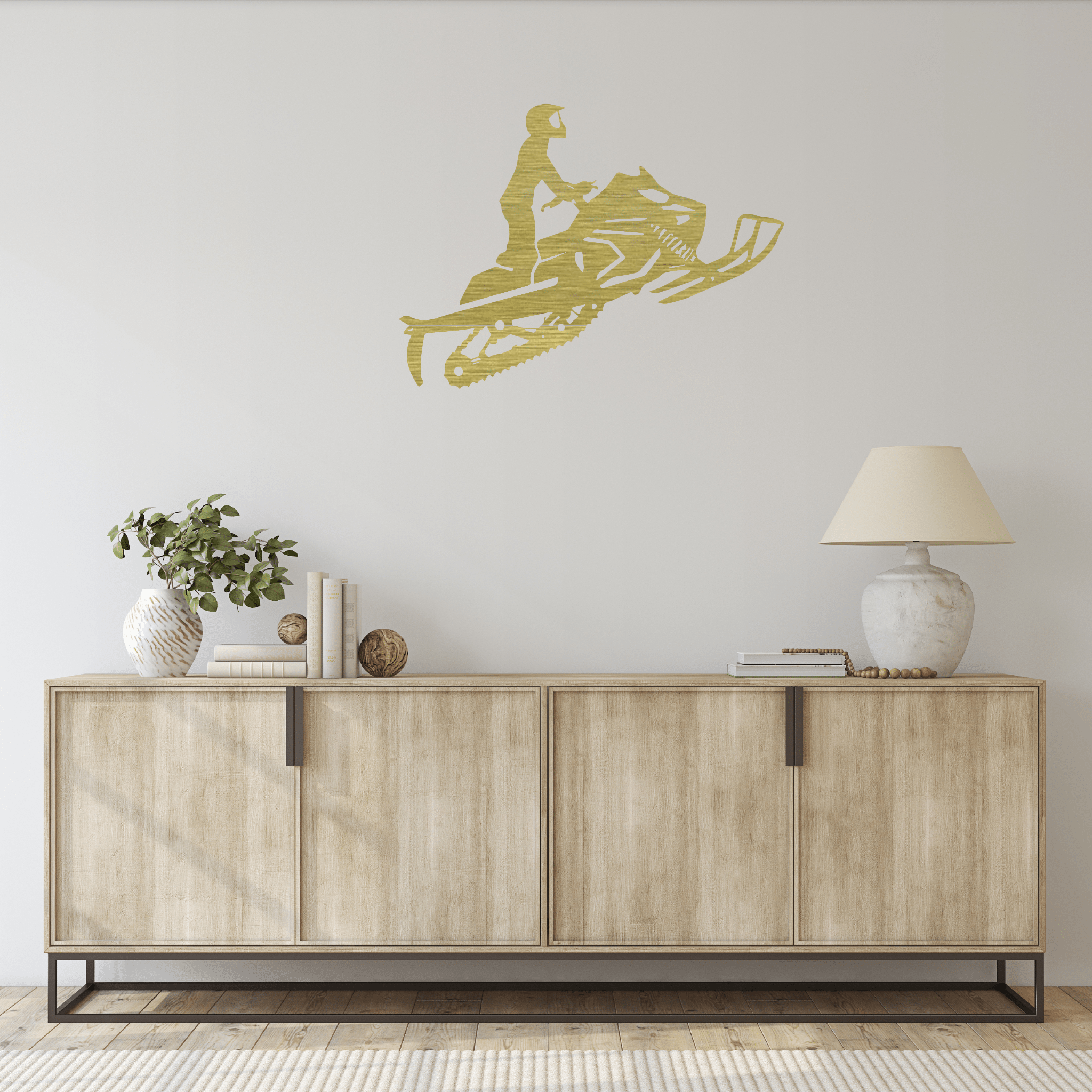 Snowmobiler - Metal Wall Art