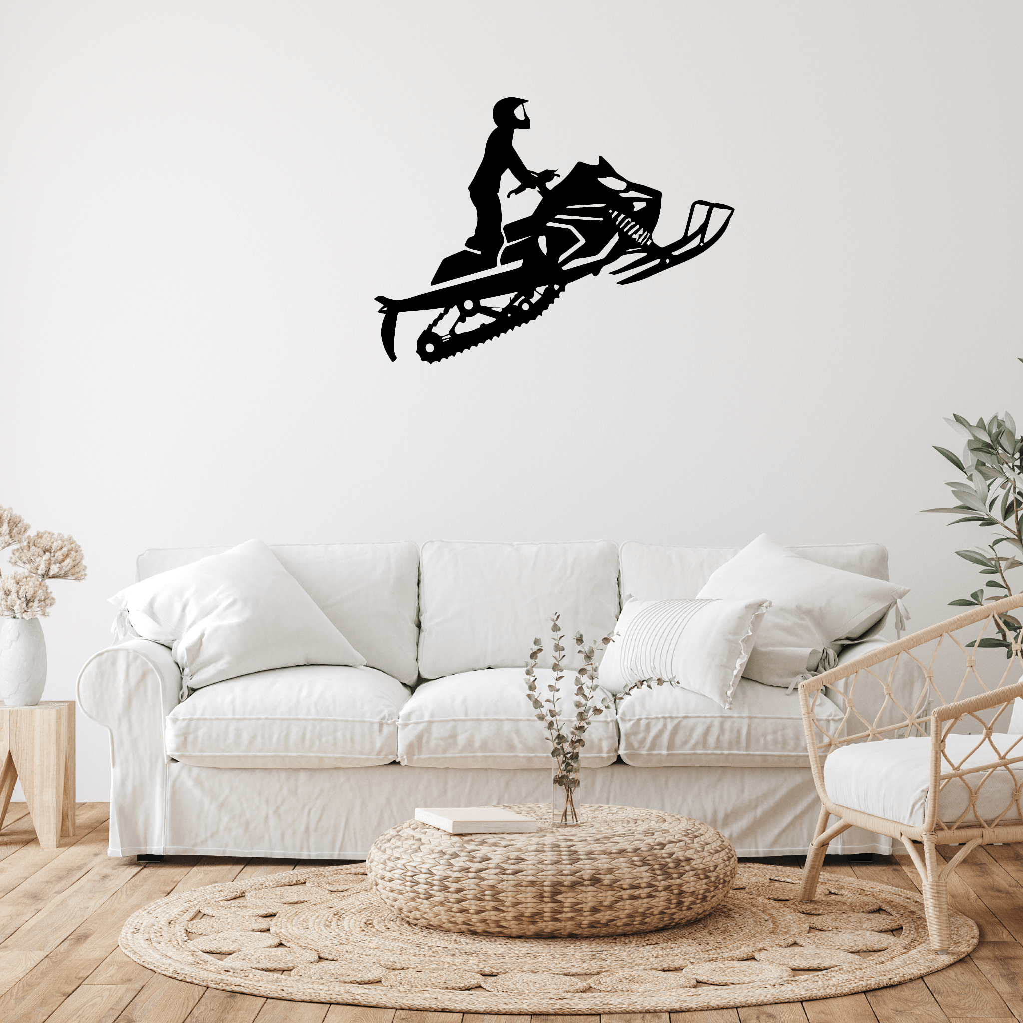 Snowmobiler - Metal Wall Art