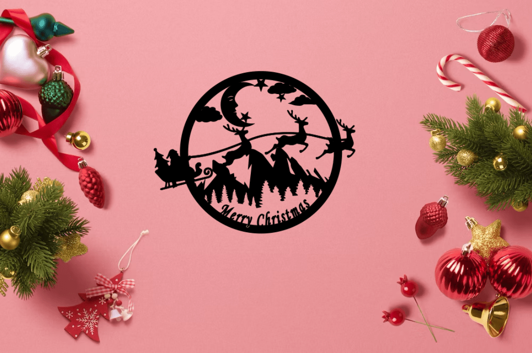 Merry Christmas - Metal Wall Art