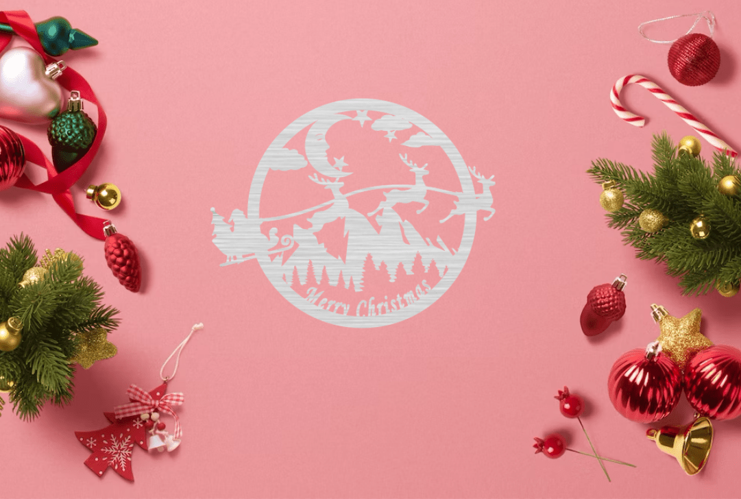 Merry Christmas - Metal Wall Art