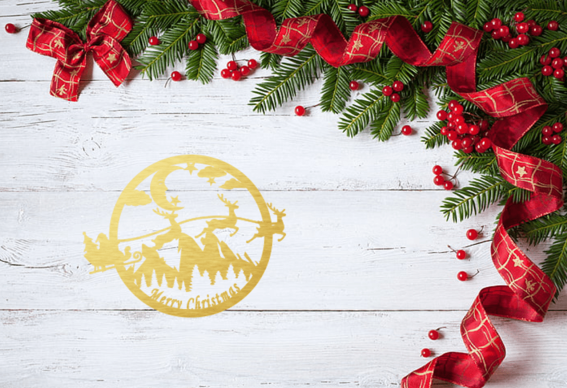 Merry Christmas - Metal Wall Art