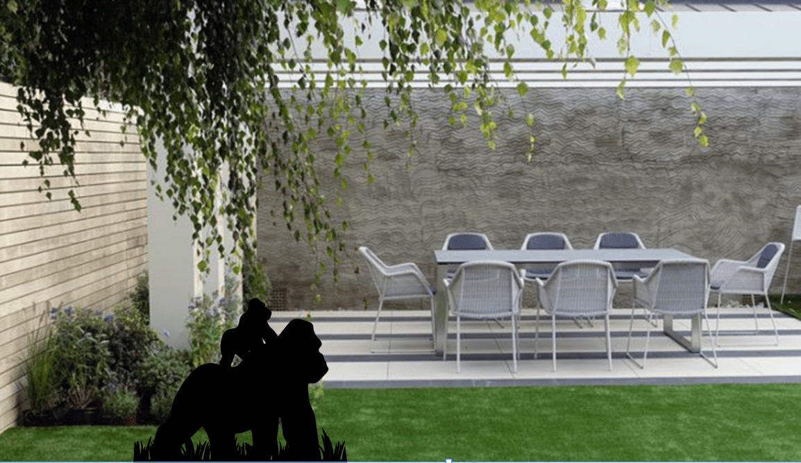 Gorillas Garden Stakes - Metal Art