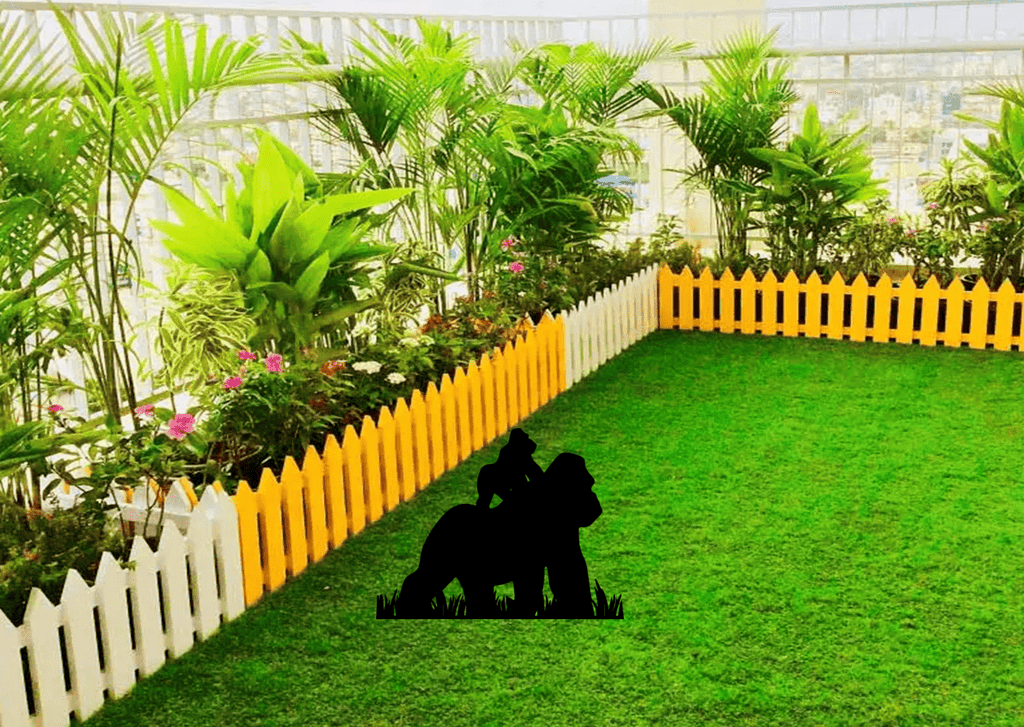 Gorillas Garden Stakes - Metal Art