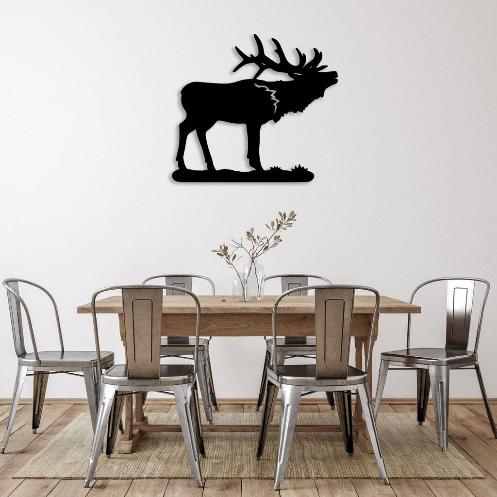 Howling Elk - Metal Wall Art
