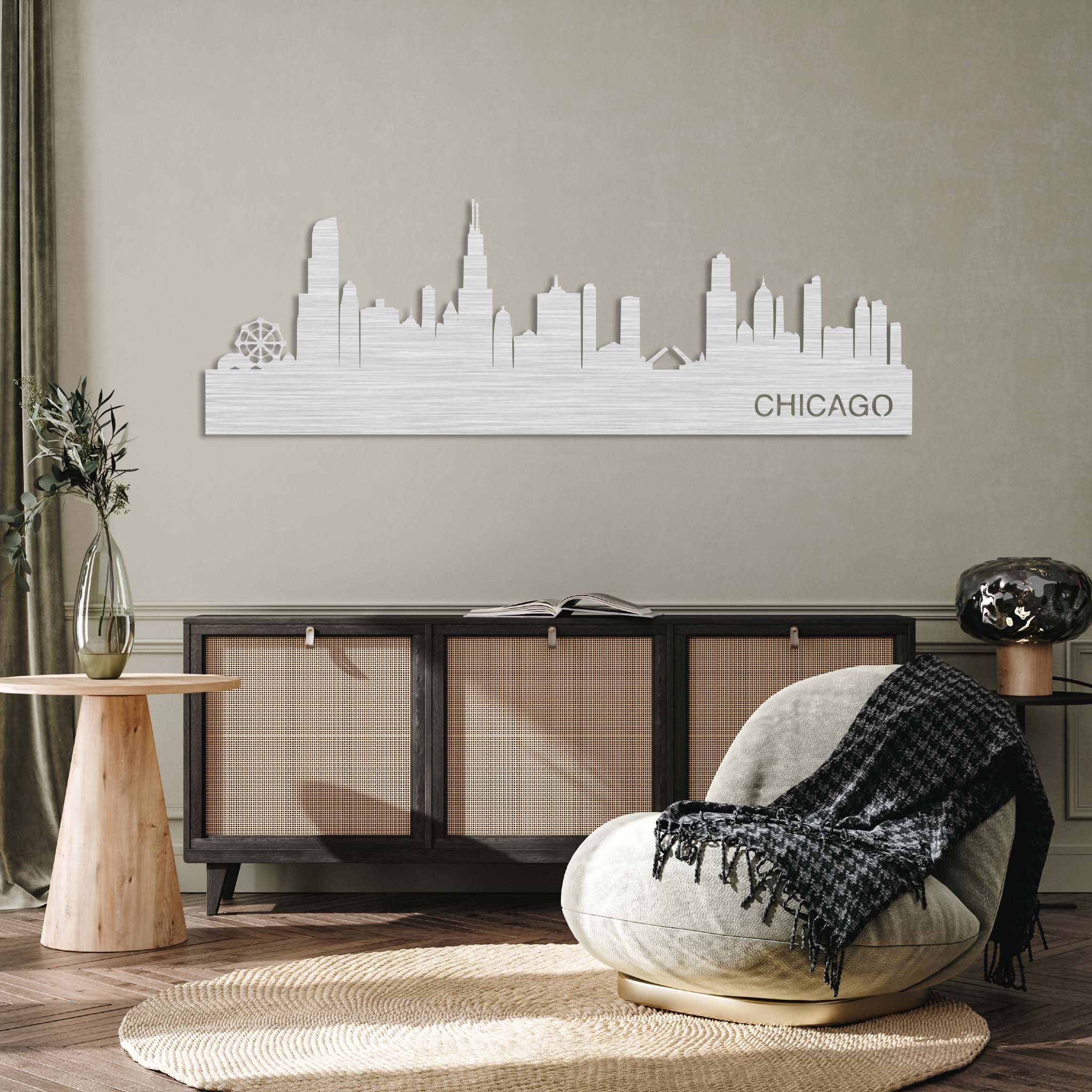 Chicago Skyline - Metal Wall Art