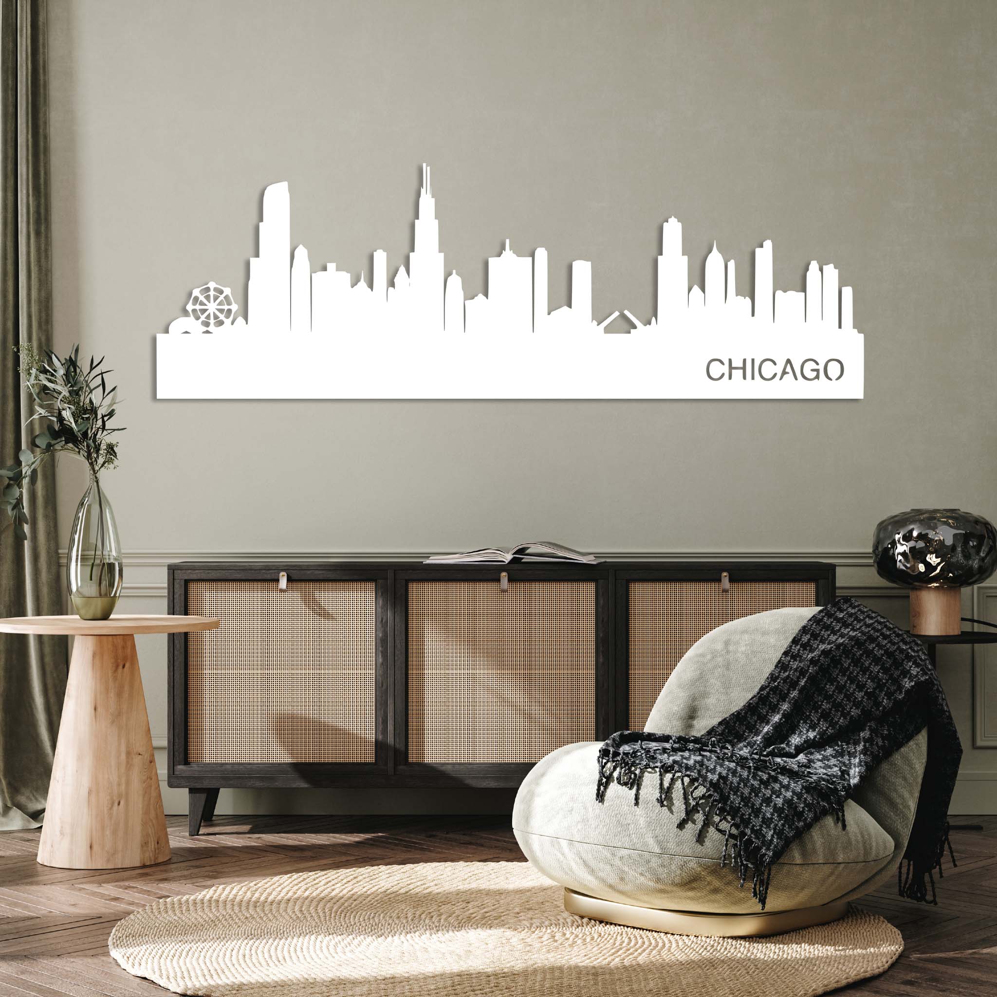 Chicago Skyline - Metal Wall Art
