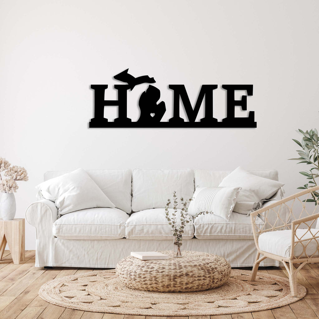Michigan Home - Metal Wall Art