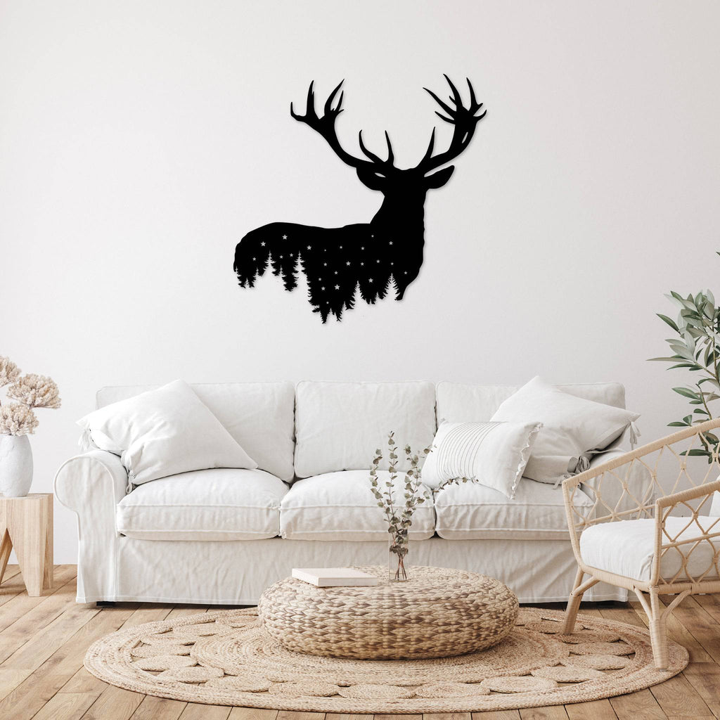Deer Design - Metal Wall Art