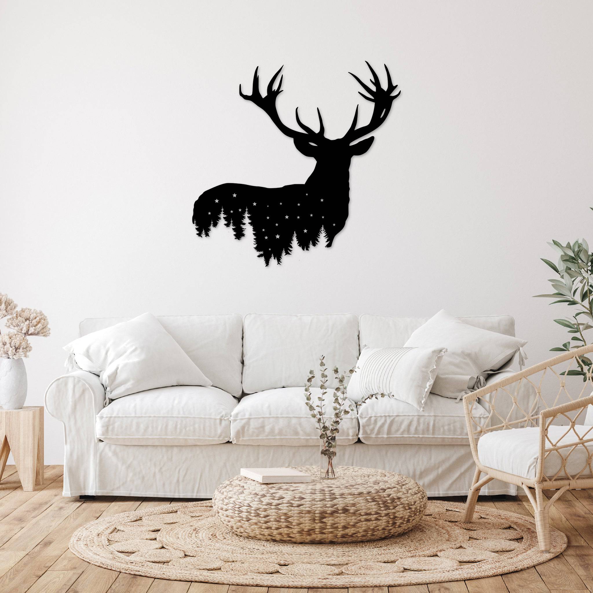 Deer Design - Metal Wall Art