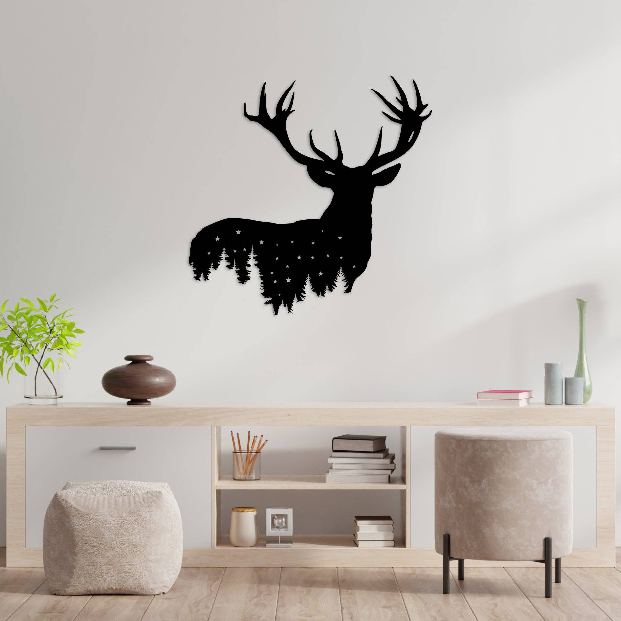 Deer Design - Metal Wall Art