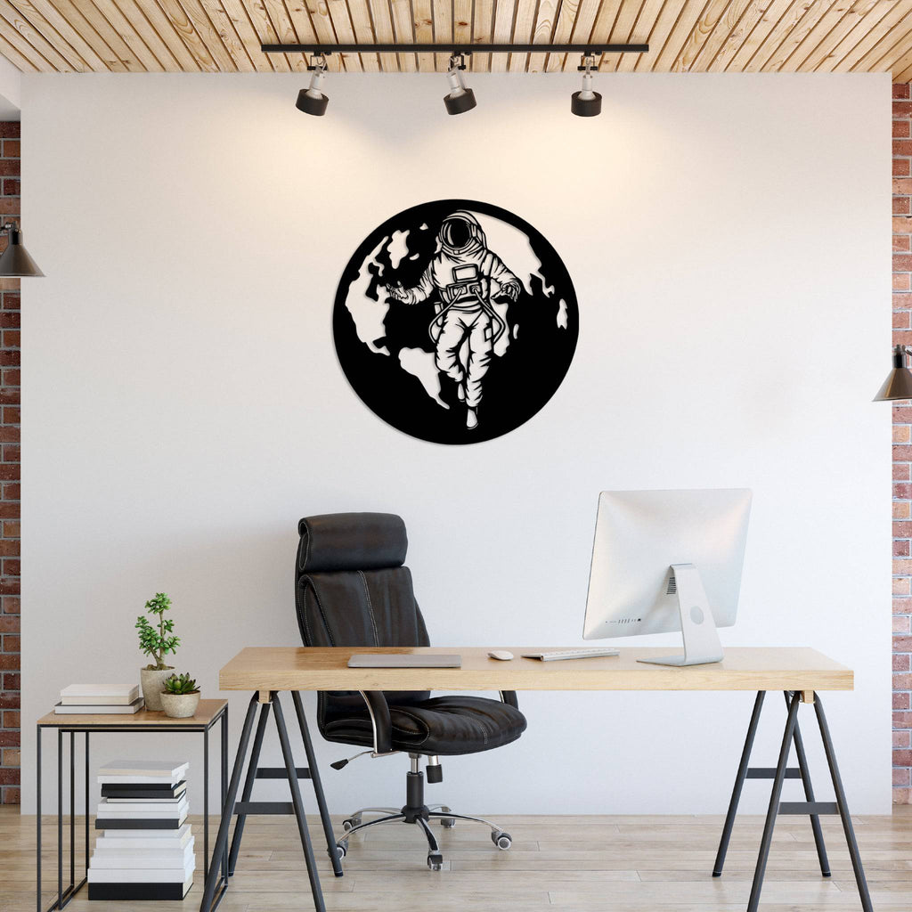 Astronaut in Space - Metal Wall Art
