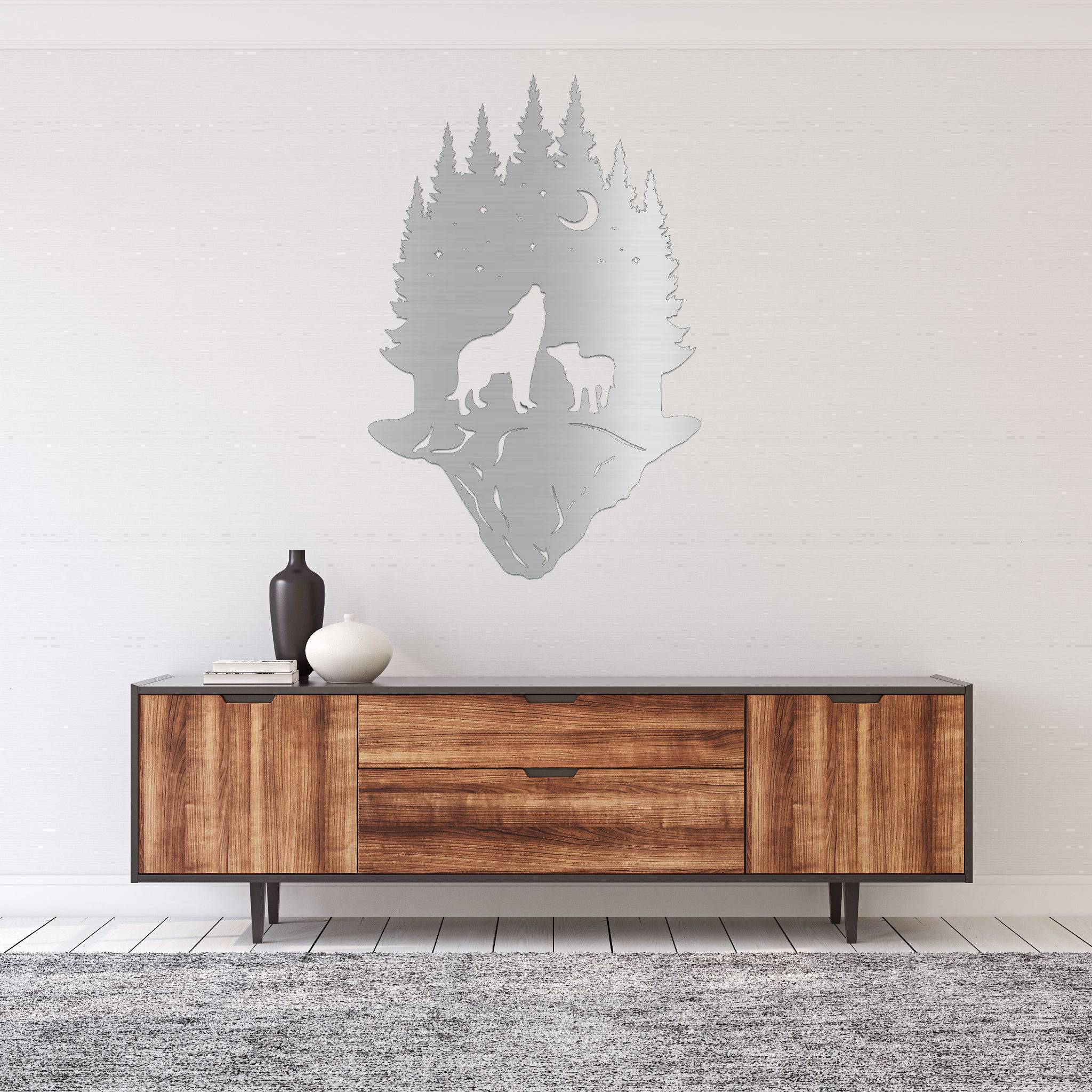 Forest Wolf - Metal Wall Art