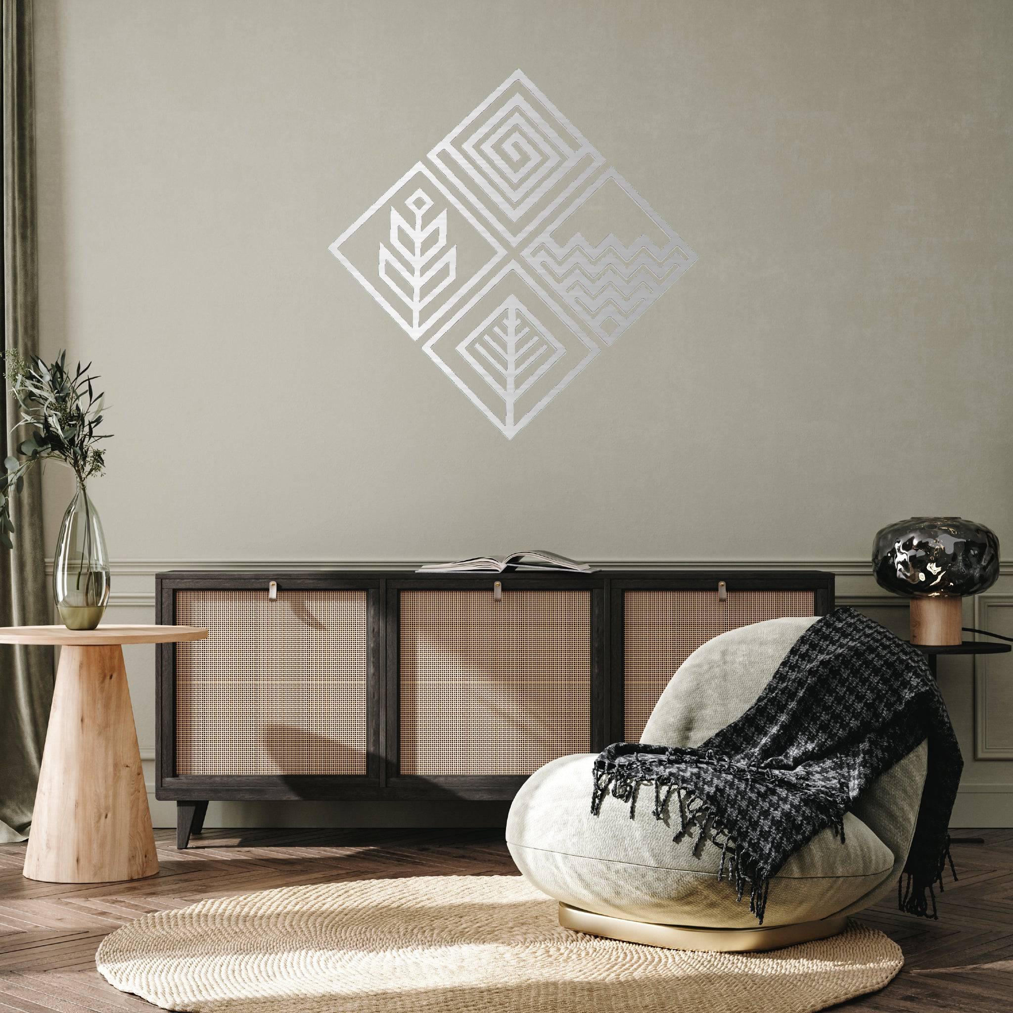 Four Elements Geometric - Metal Wall Art