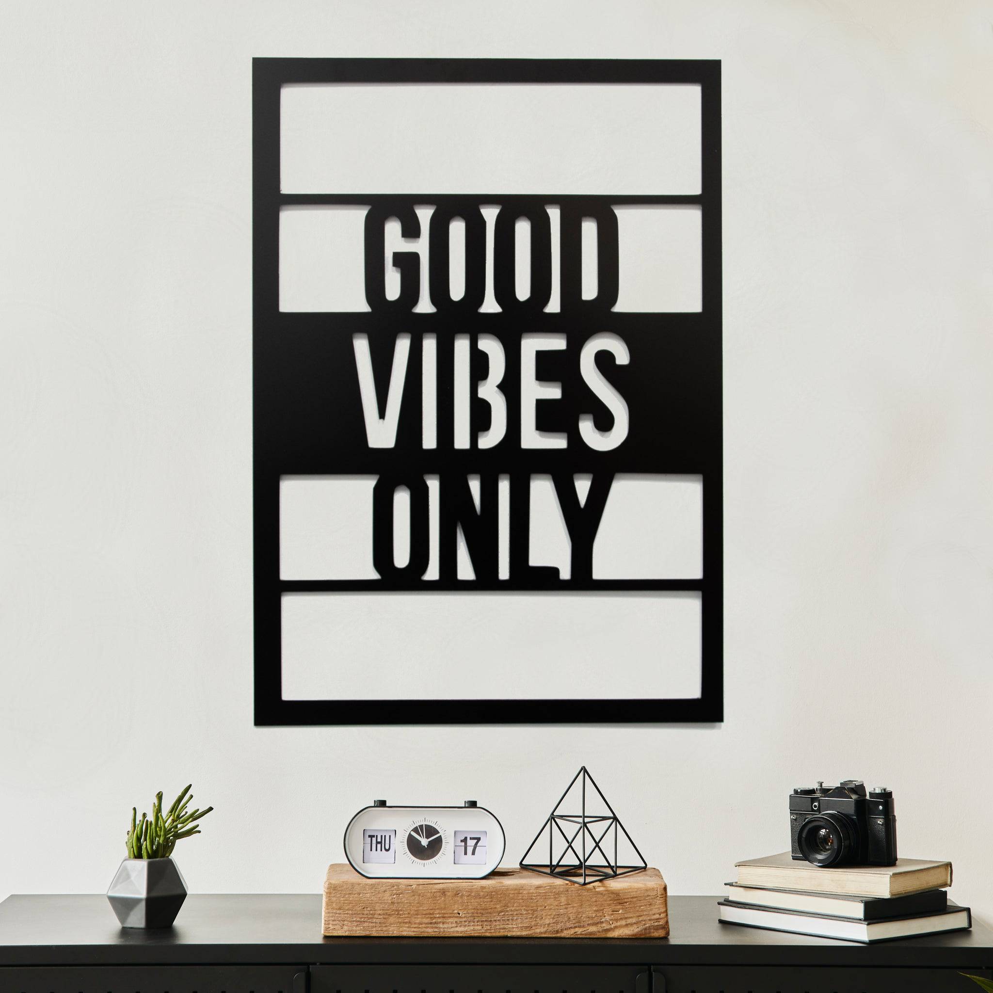 Good Vibes Only - Metal Wall Art