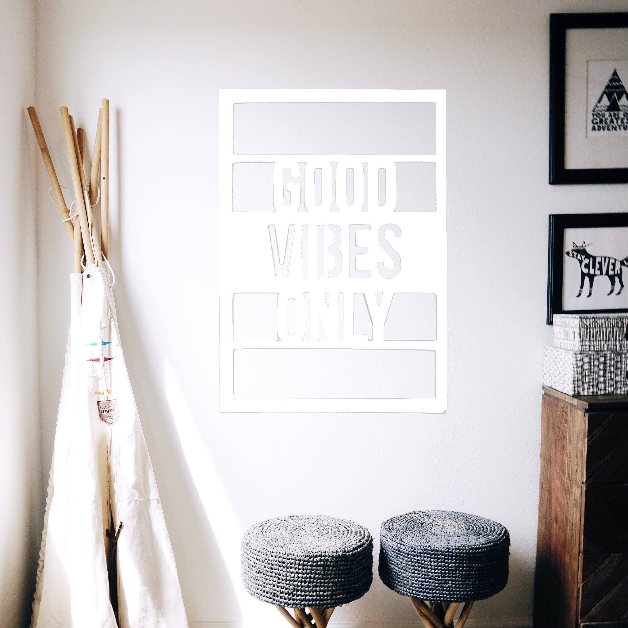 Good Vibes Only - Metal Wall Art