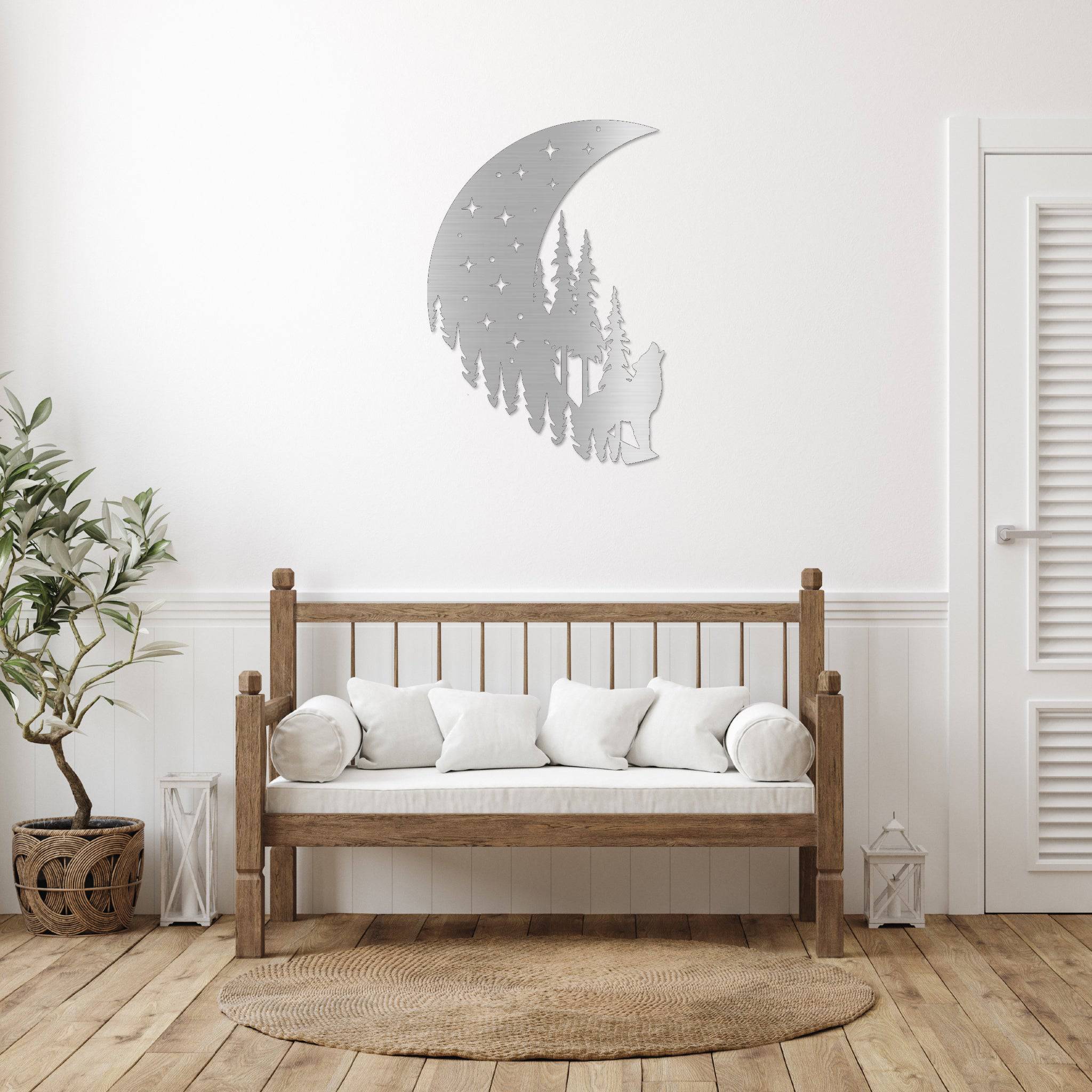 Howling Moon - Metal Wall Art