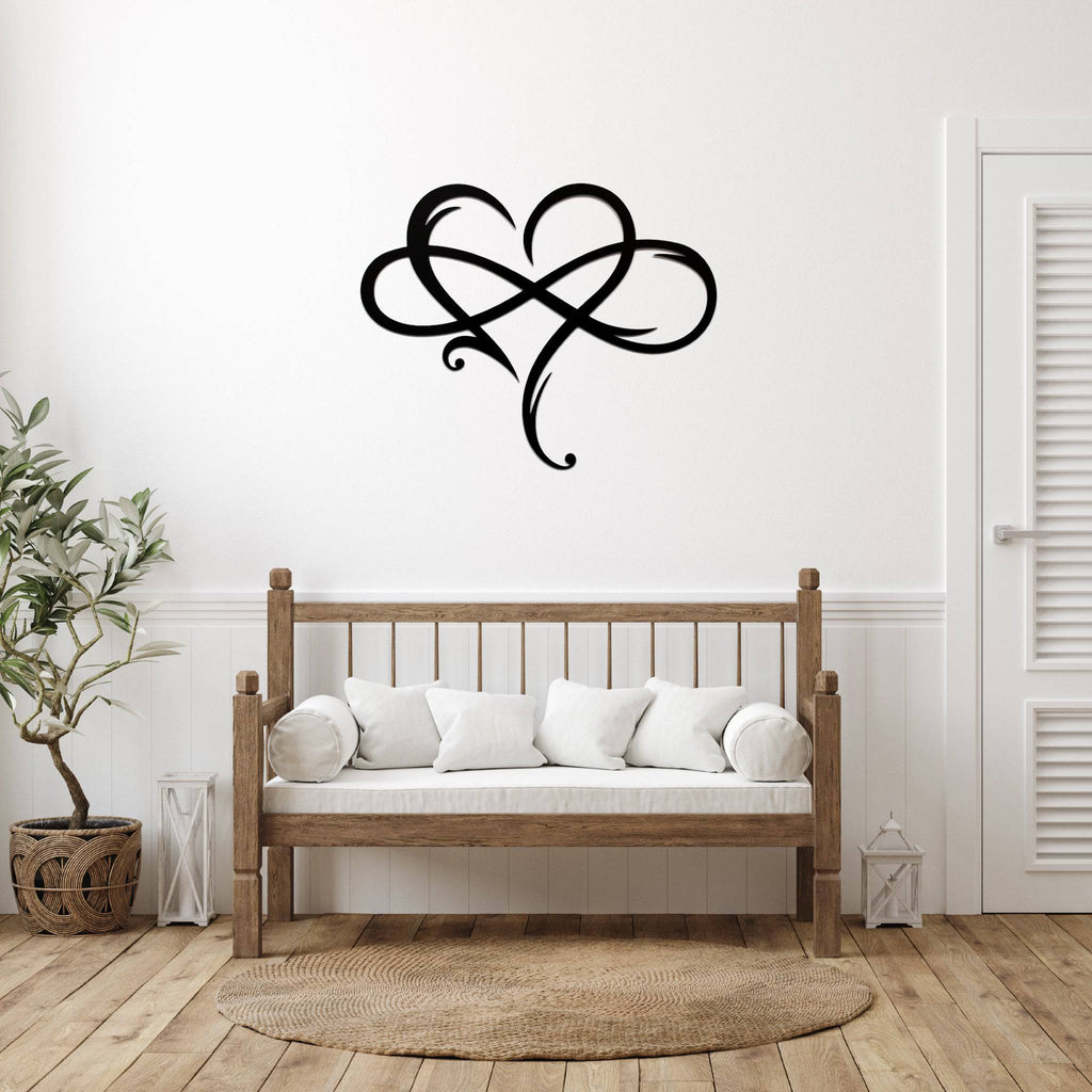 Infinity Heart - Metal Wall Art