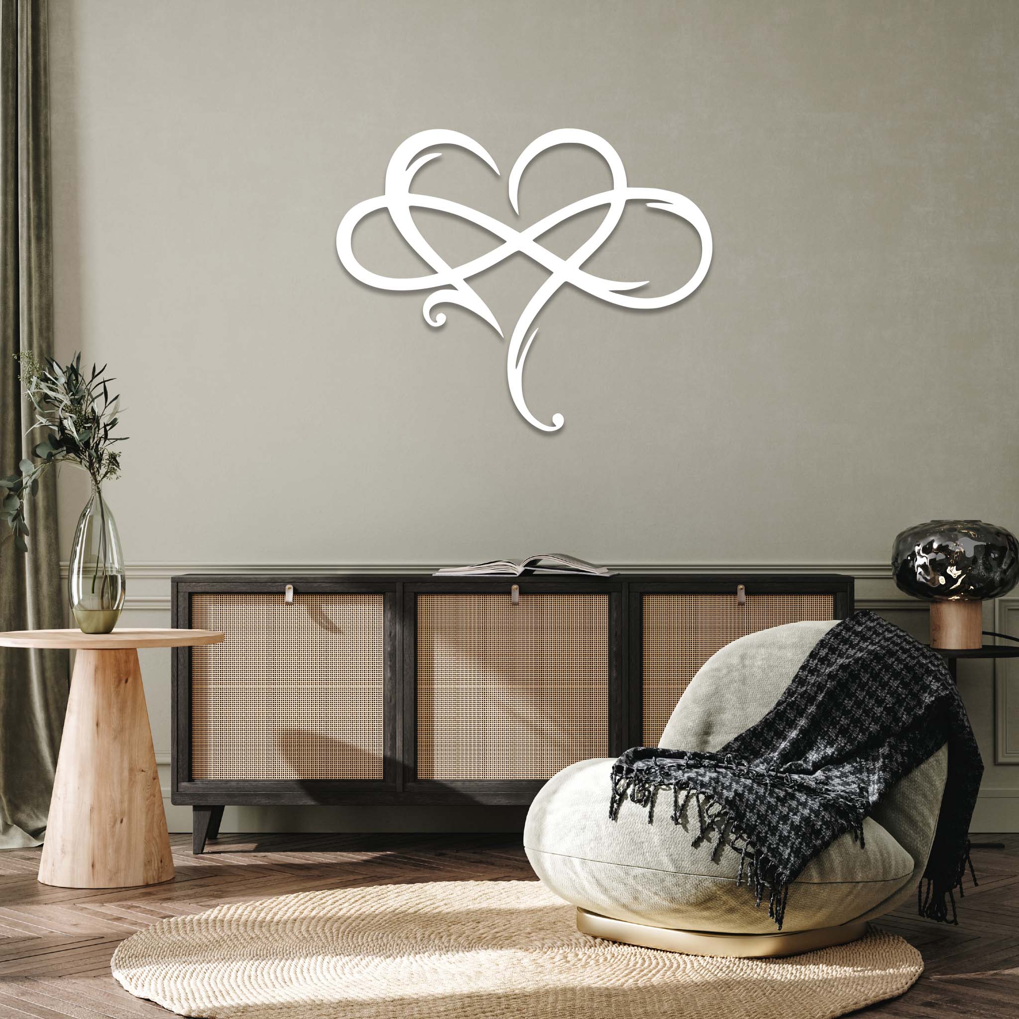 Infinity Heart - Metal Wall Art