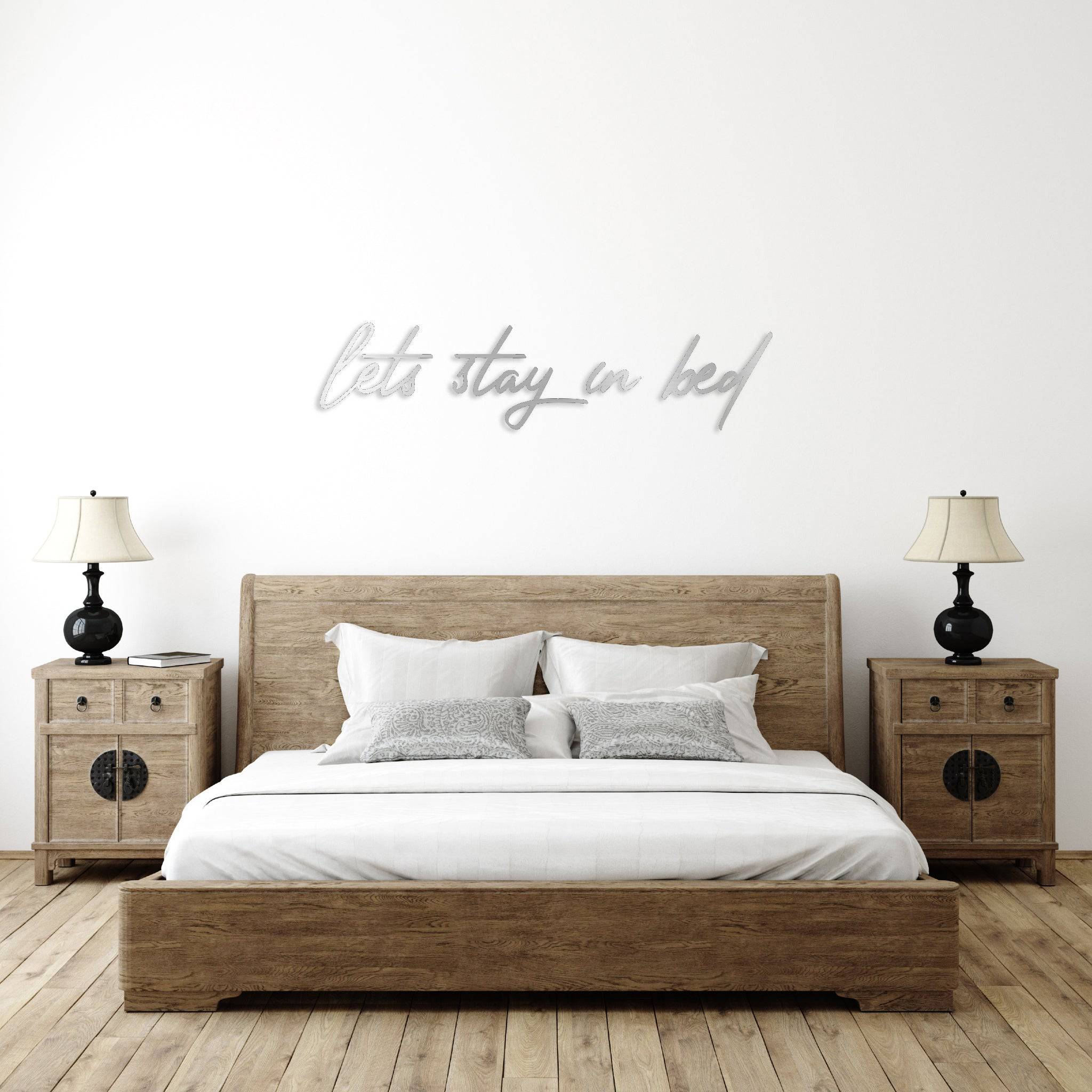 Let's Stay In Bed - Metal Wall Art