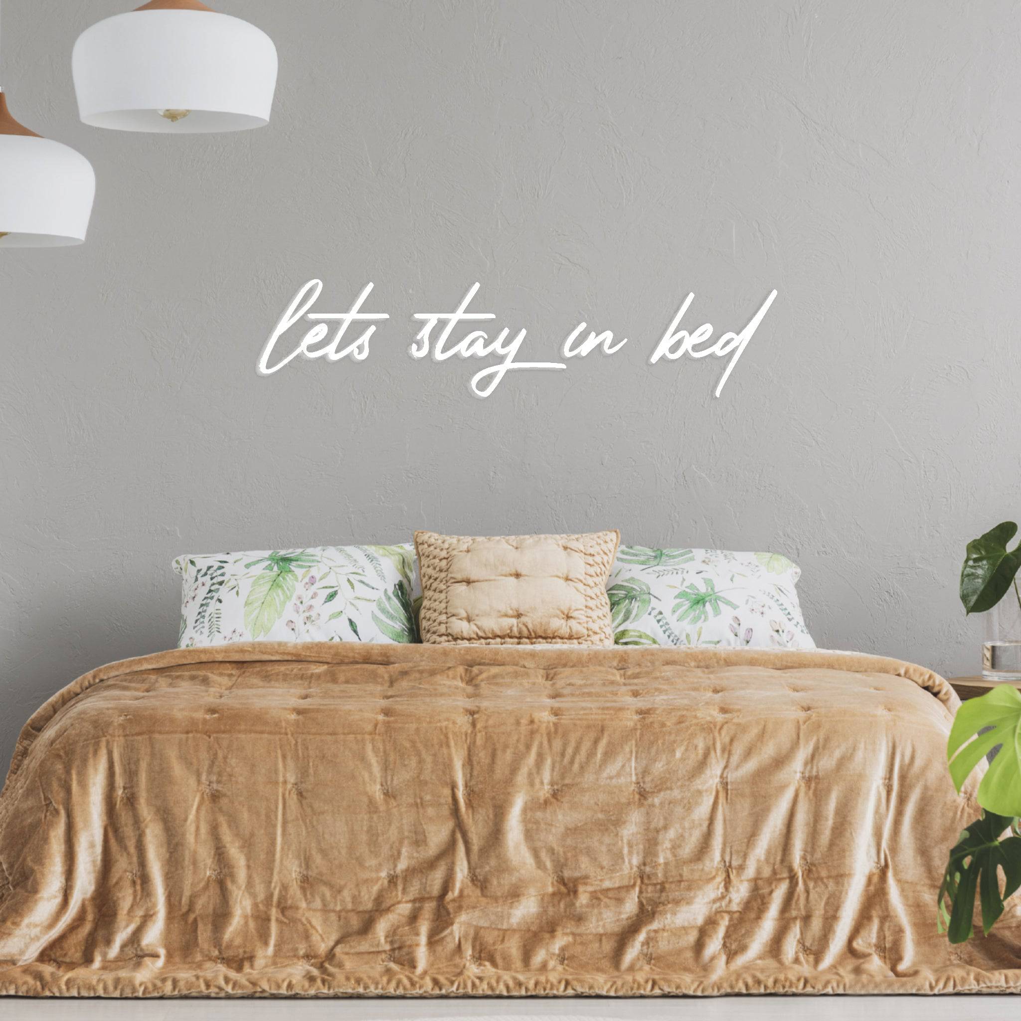 Let's Stay In Bed - Metal Wall Art