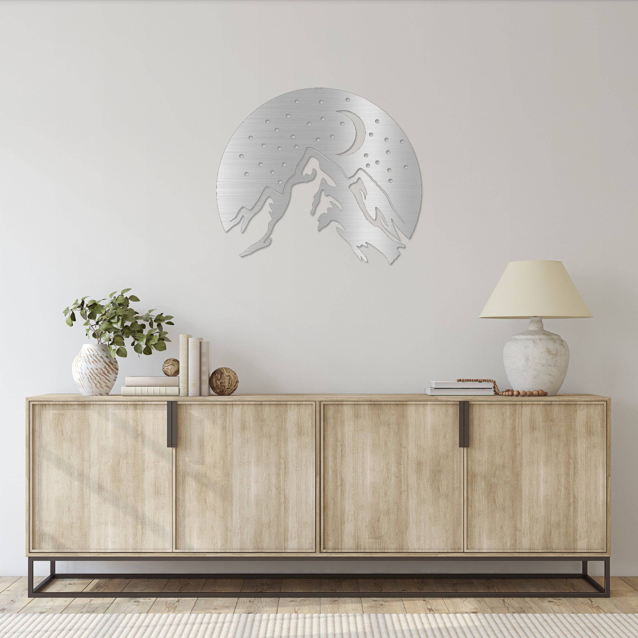 Mountain Night - Metal Wall Art