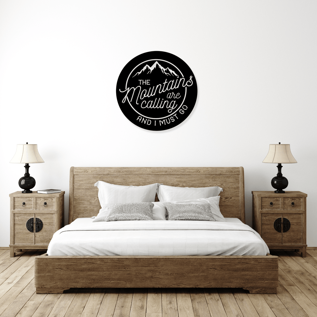 Mountains Are Calling Alternative - Metal Wall Art