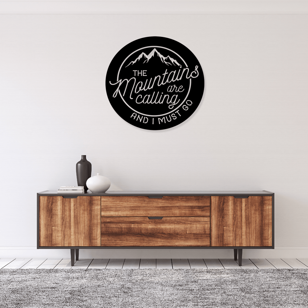 Mountains Are Calling Alternative - Metal Wall Art