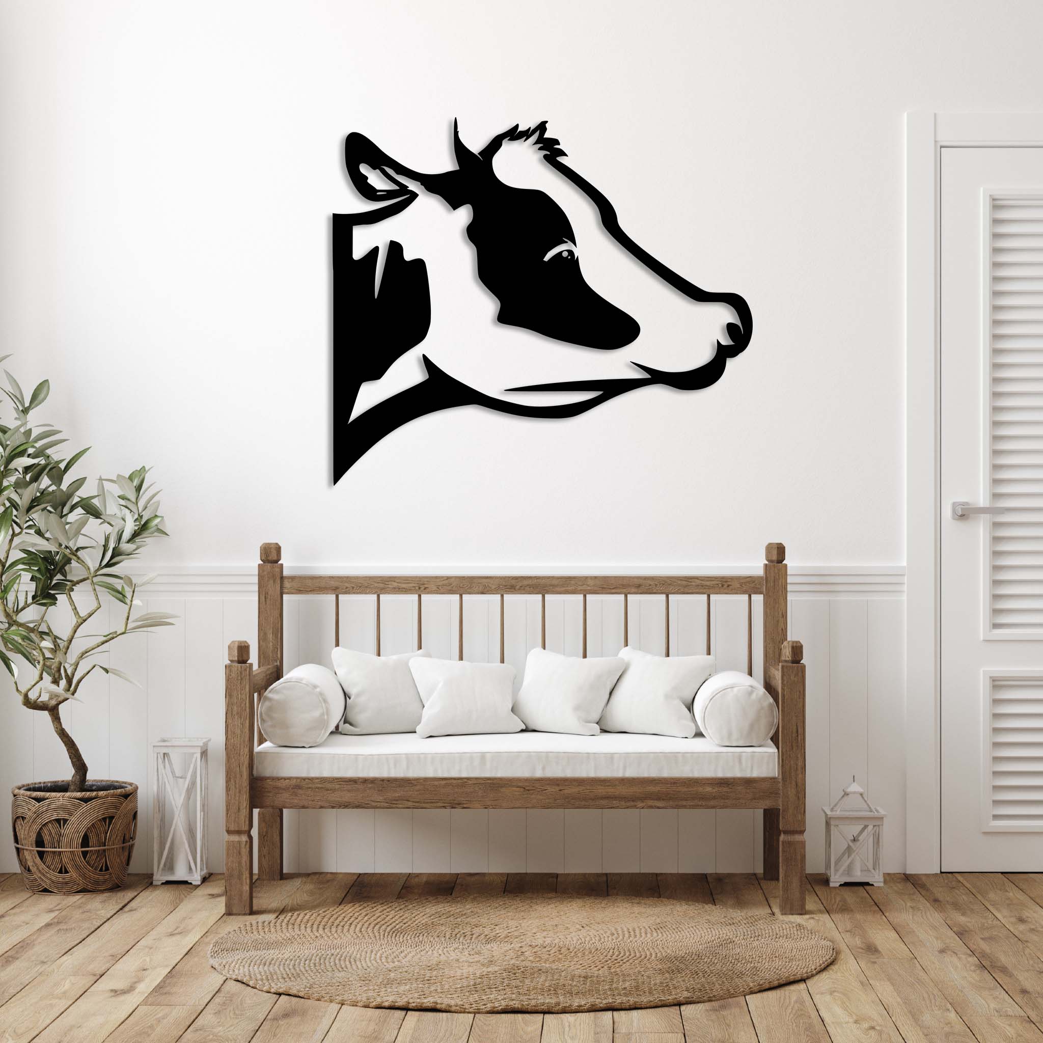 Cow Head - Metal Wall Art