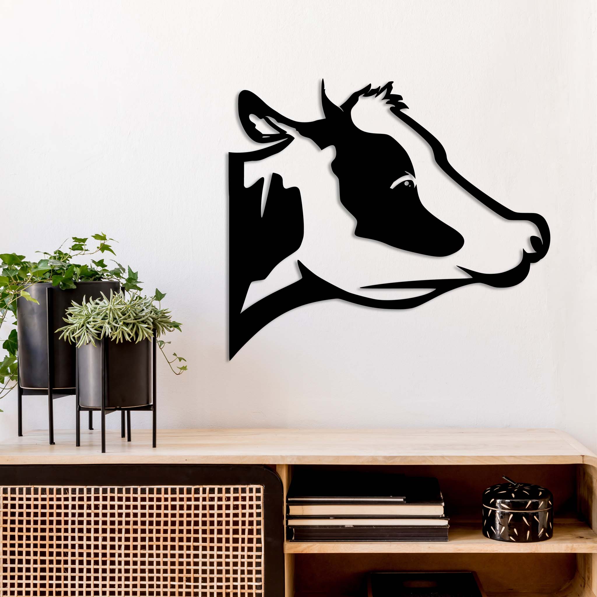 Cow Head - Metal Wall Art