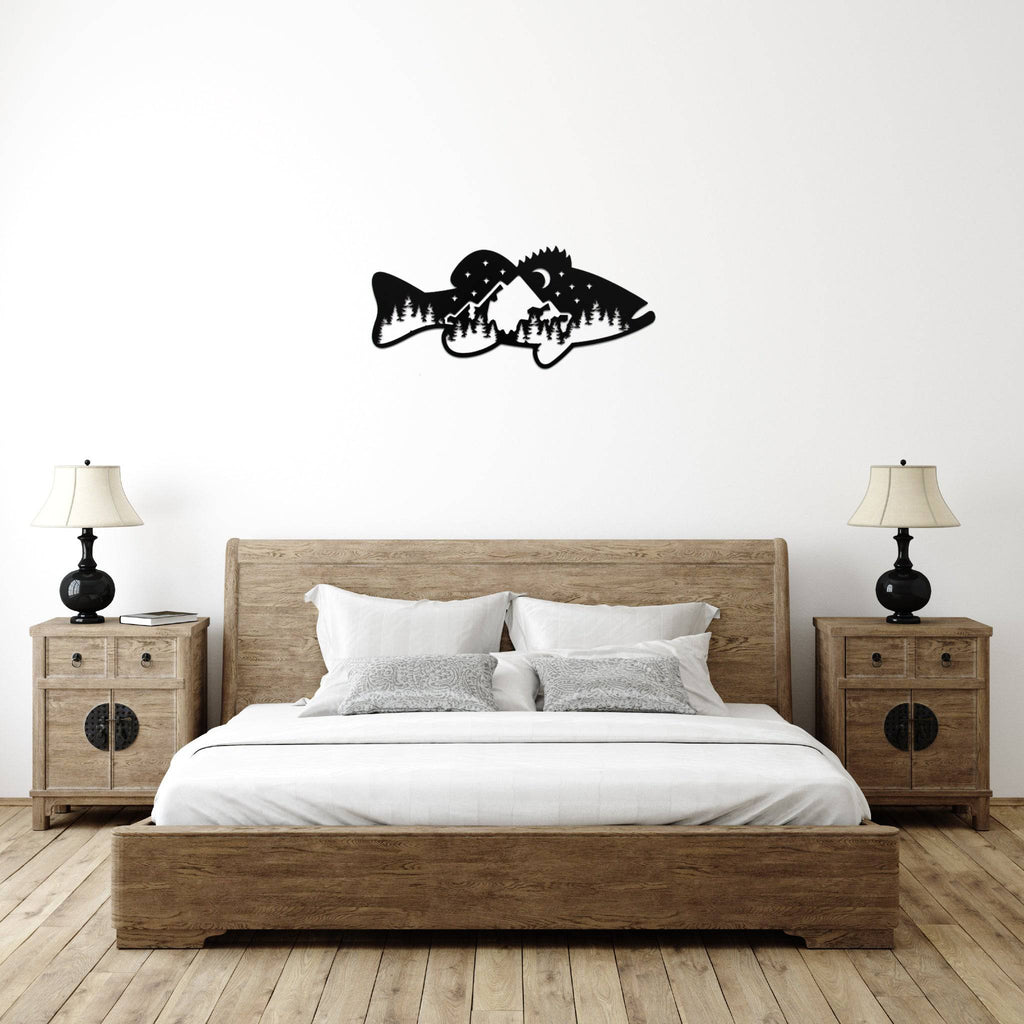 Bass Fish Design - Metal Wall Art