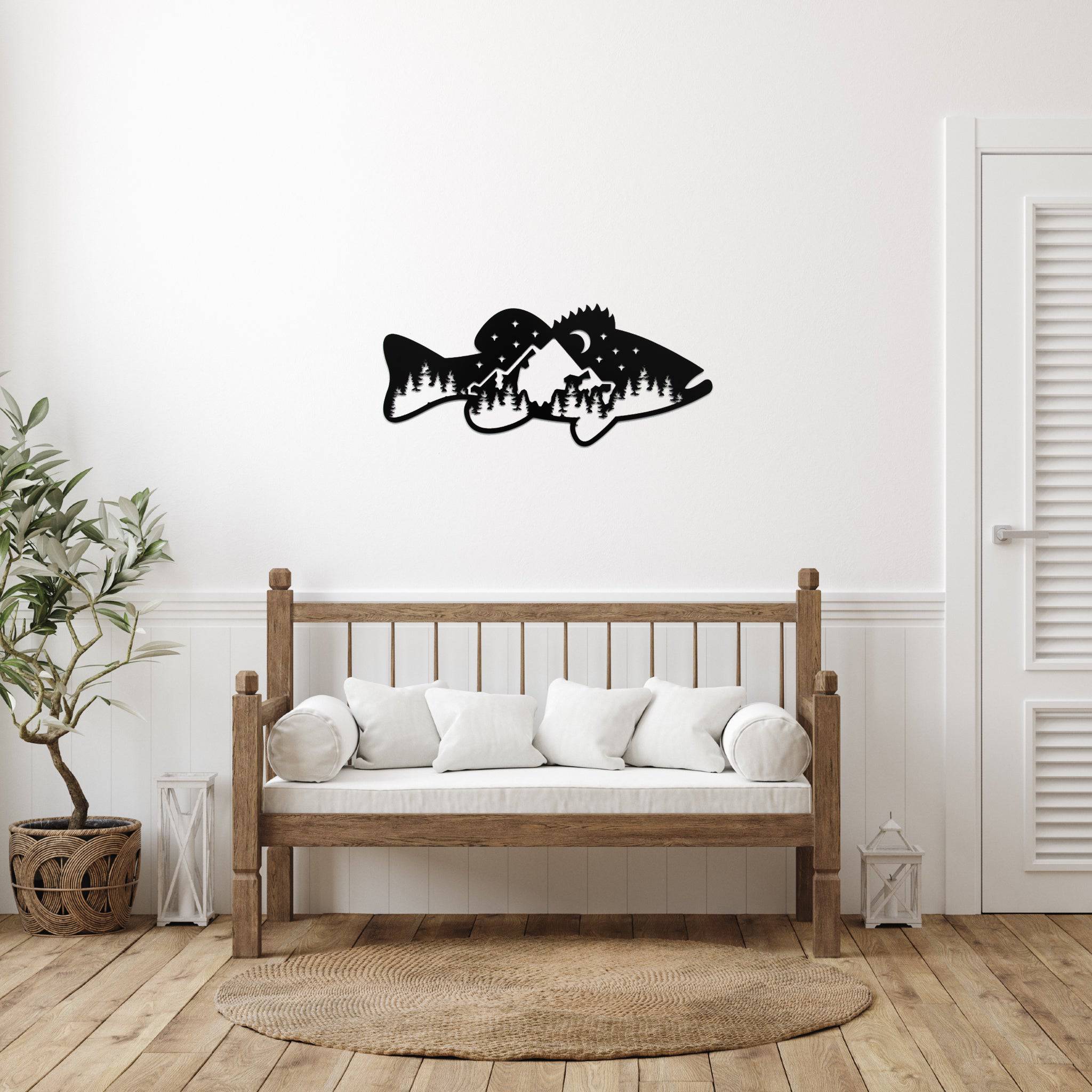 Bass Fish Design - Metal Wall Art