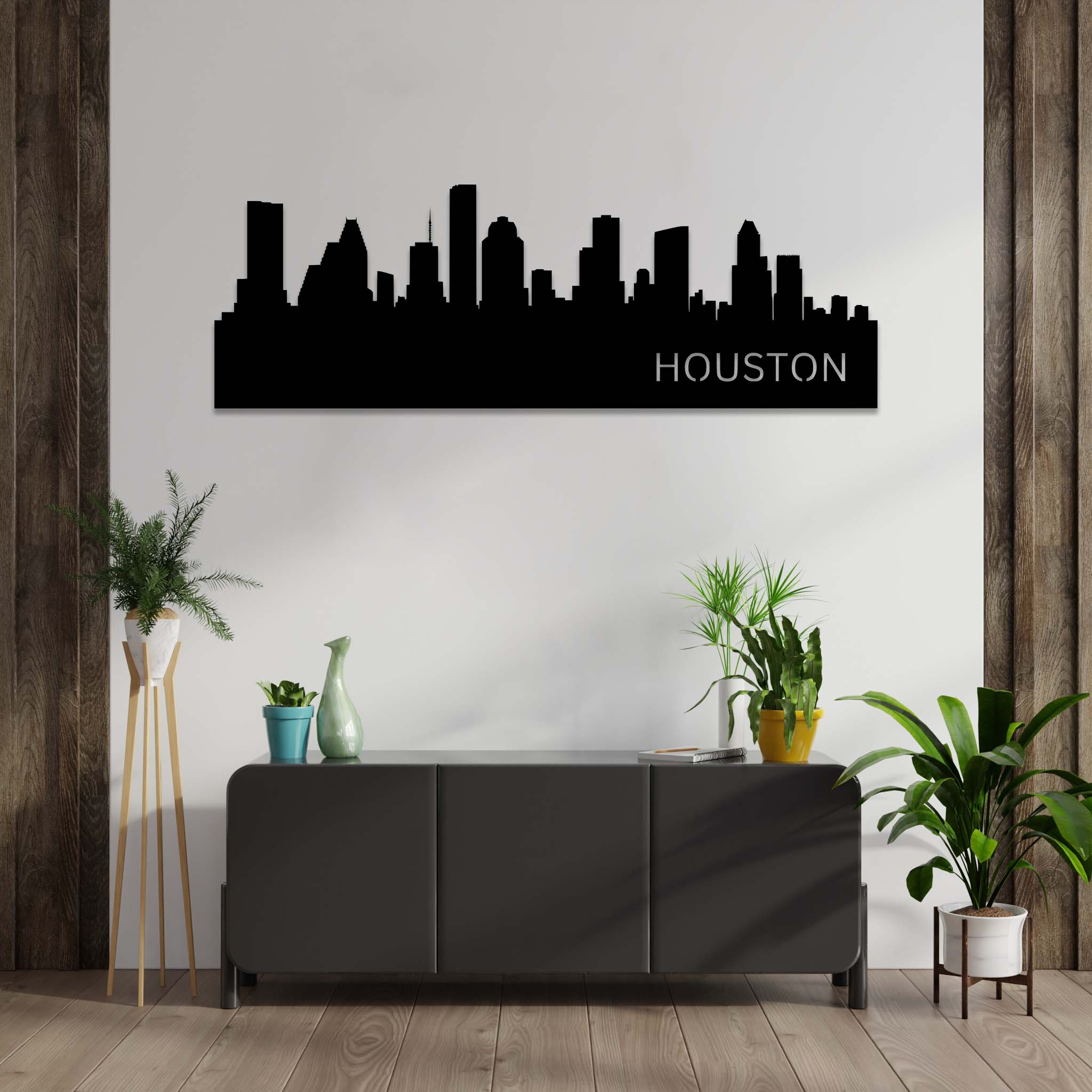 Houston Skyline - Metal Wall Art
