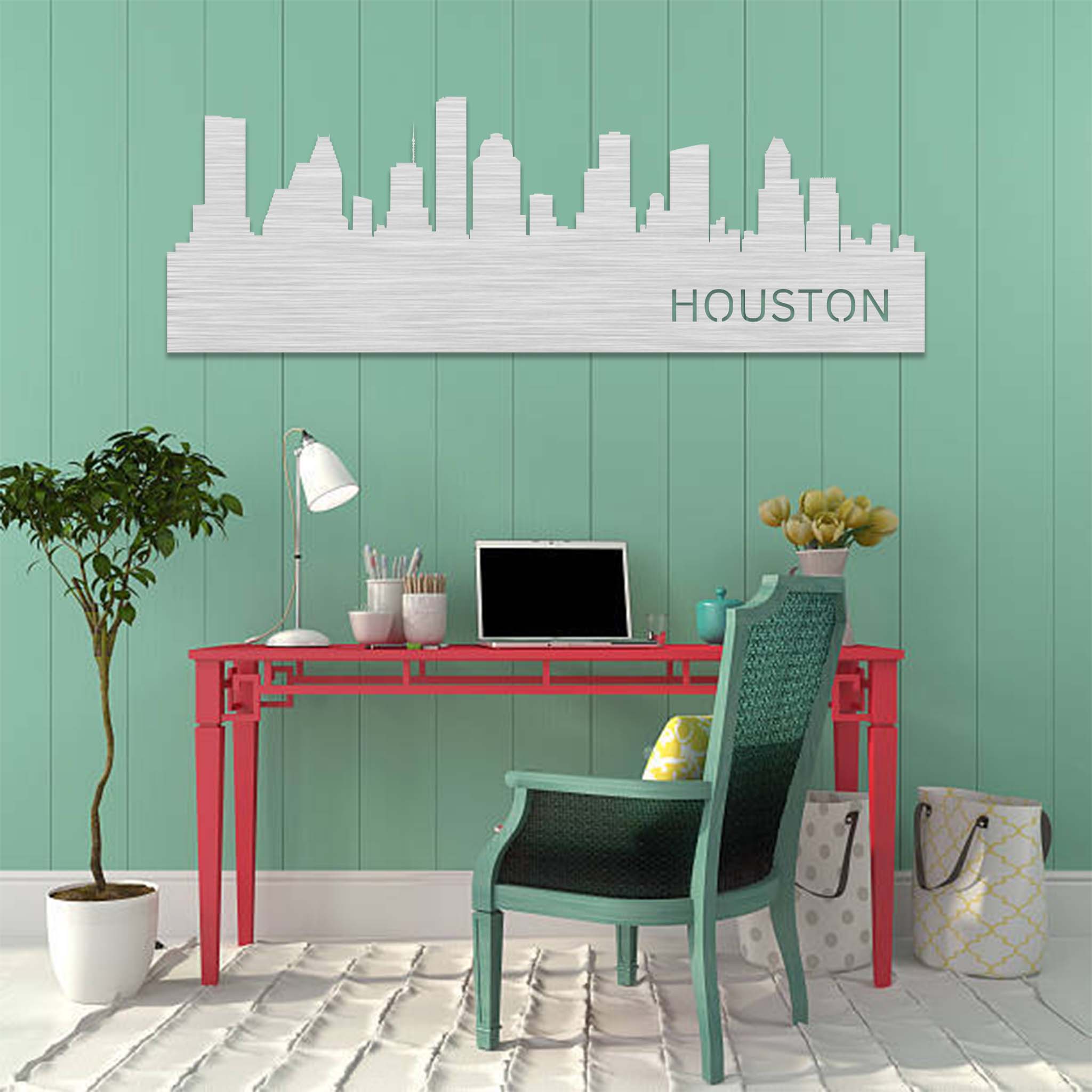 Houston Skyline - Metal Wall Art