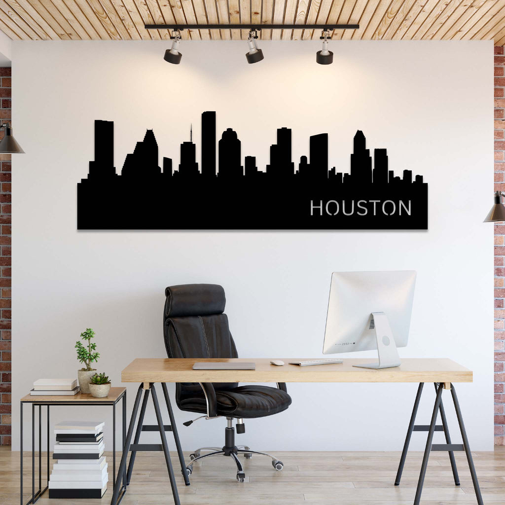 Houston Skyline - Metal Wall Art