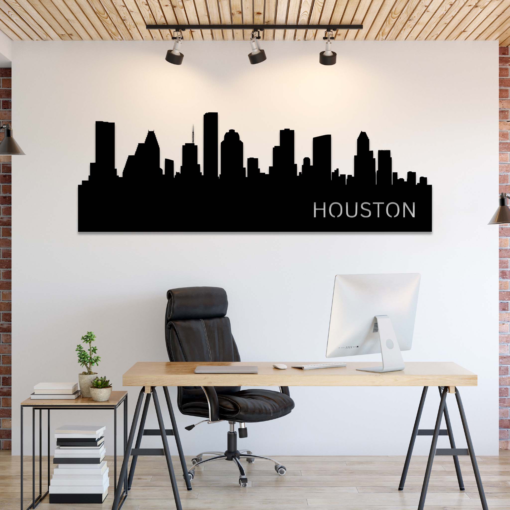 Houston Skyline - Metal Wall Art