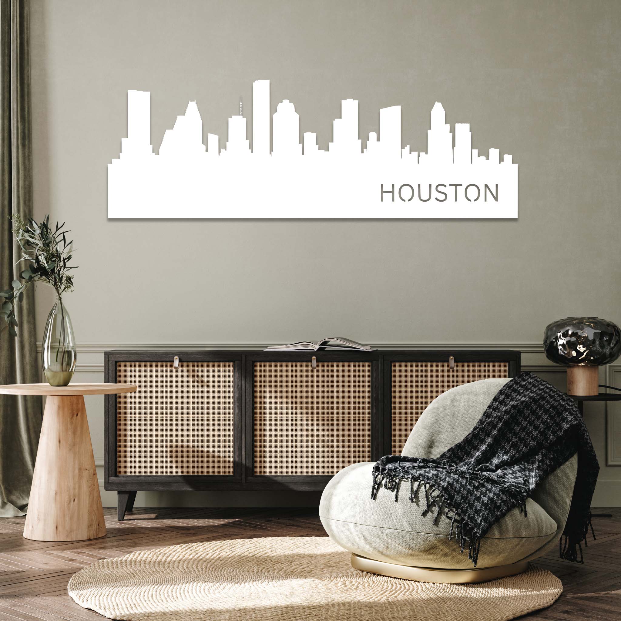 Houston Skyline - Metal Wall Art