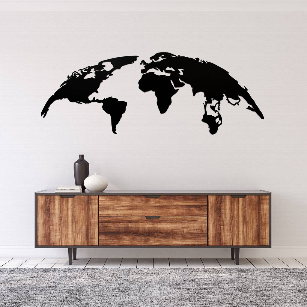 World Map - Metal Wall Art