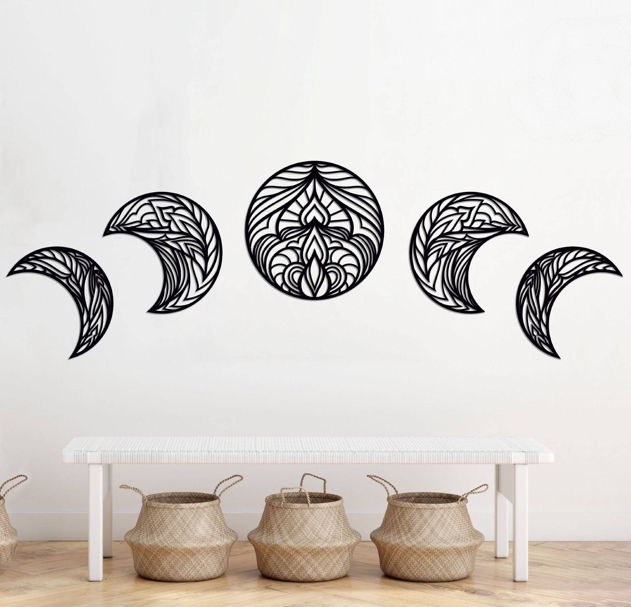 Yoga Moons - Metal Wall Art