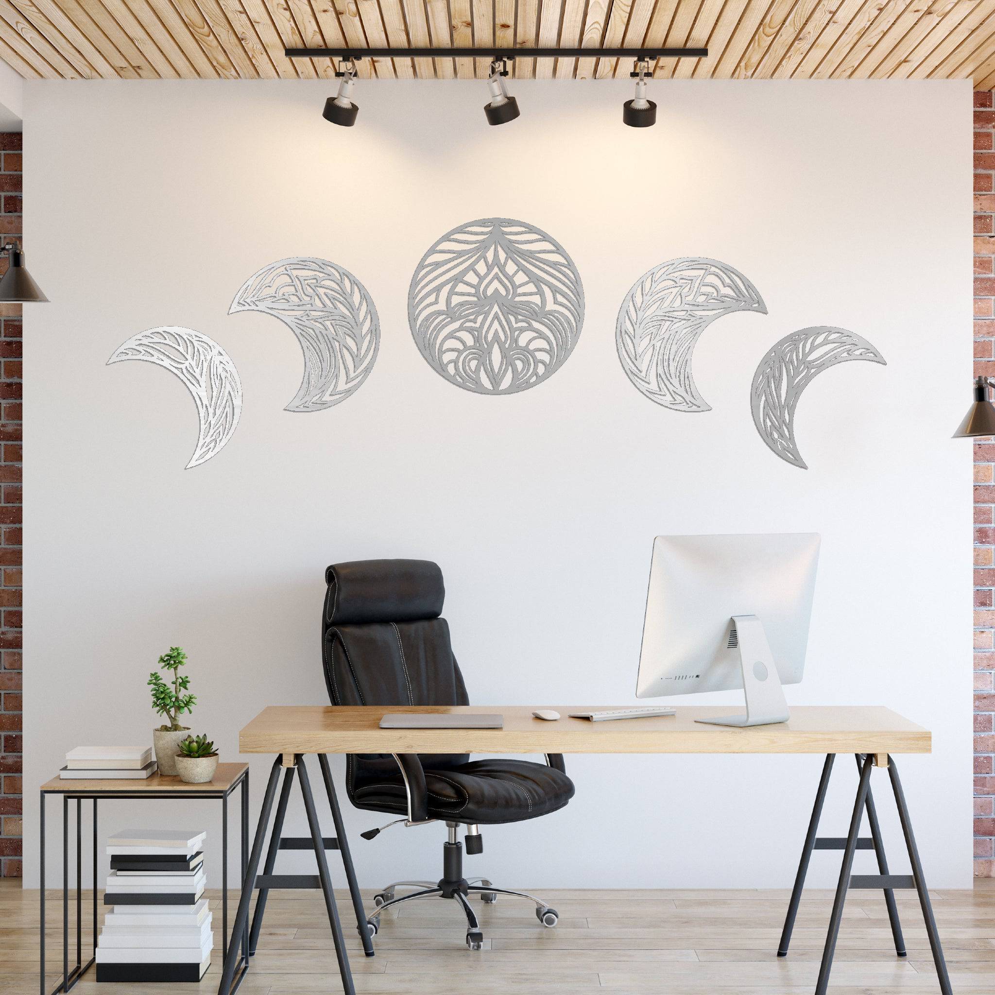Yoga Moons - Metal Wall Art