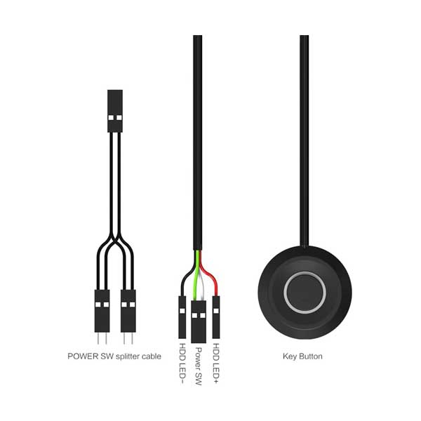 Micro Connectors 6ft Power Switch On/Off Button Cable For Desktop Computer (MSP-PCPWRB)