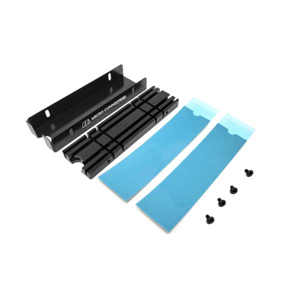 Micro Connectors M.2 SSD Double-Sided Aluminum Heat Sink Kit - PS5 Compatible (NGFFM2-HSDS-BK)