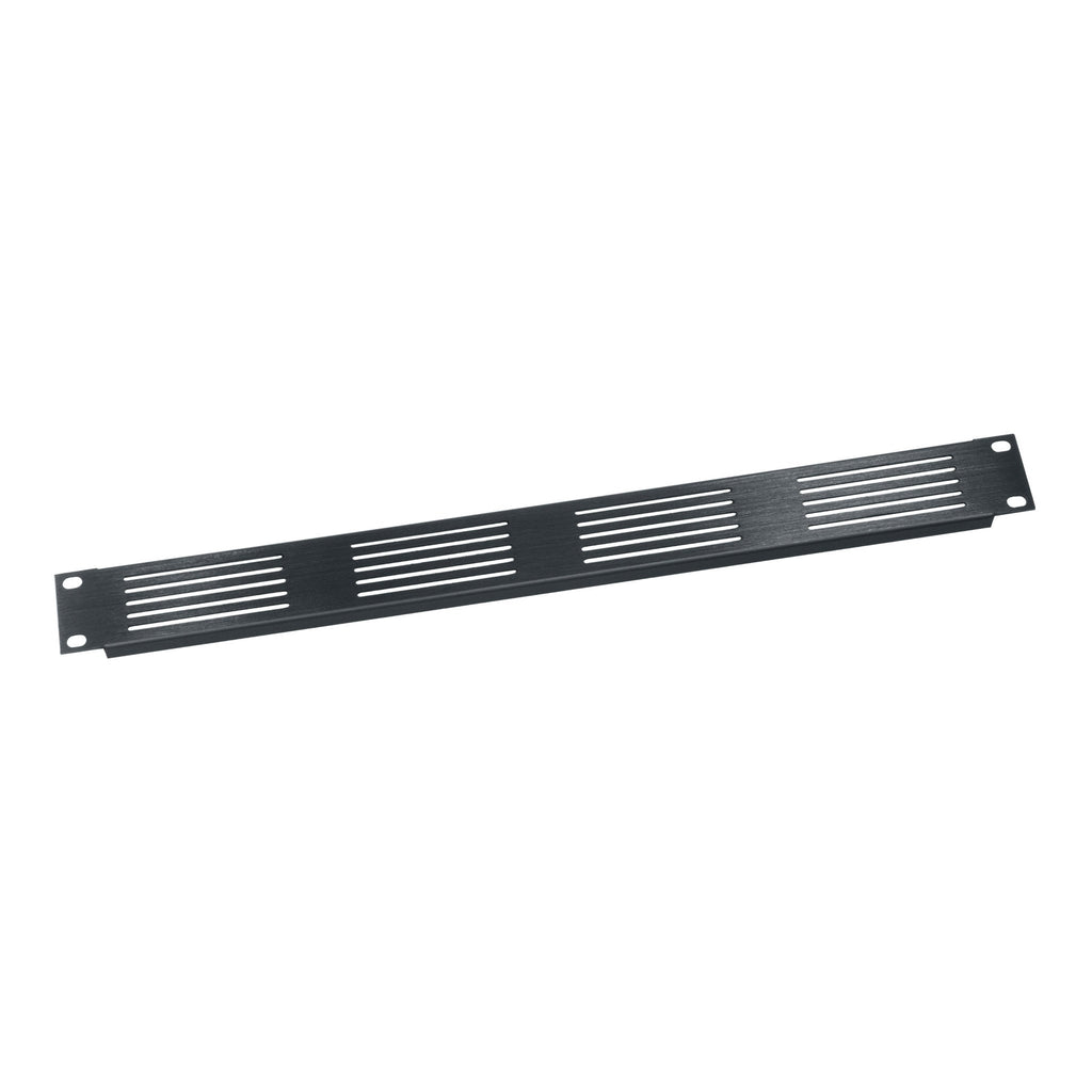 Middle Atlantic VTP-1 1RU Anodized Aluminum Rack Vent Panel with Slotted Design - Black