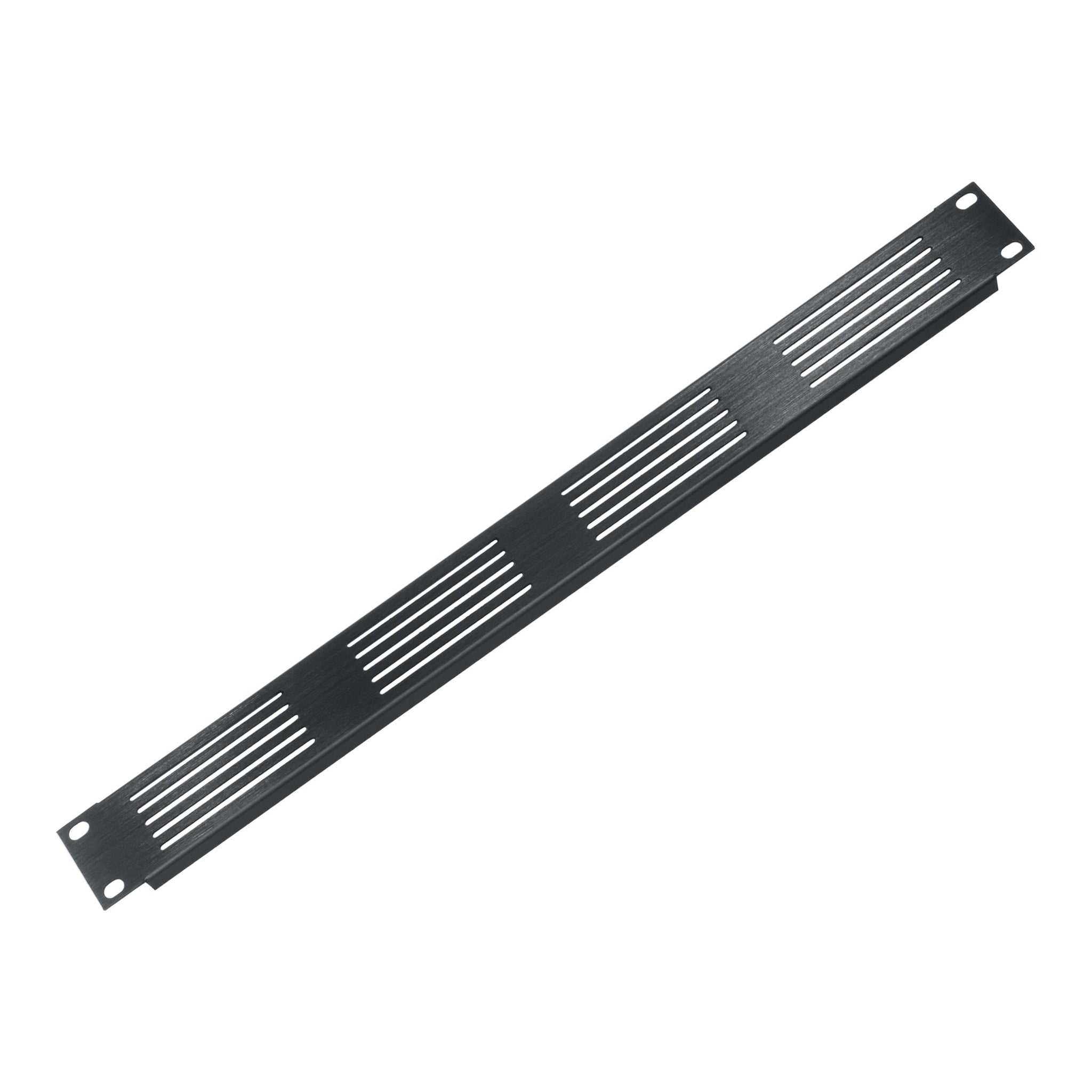 Middle Atlantic VTP-1 1RU Anodized Aluminum Rack Vent Panel with Slotted Design - Black