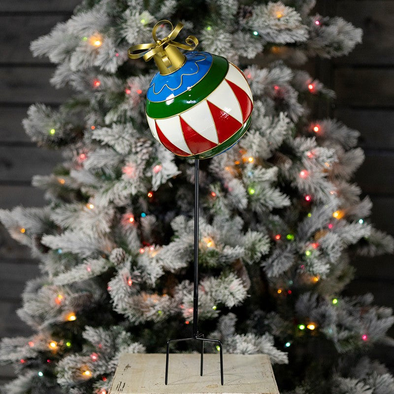 30.9" Tall Christmas Ball Orn Stake
