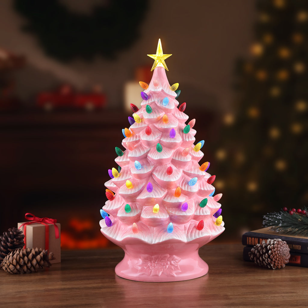 24 in. Nostalgic Ceramic Tree - Pink